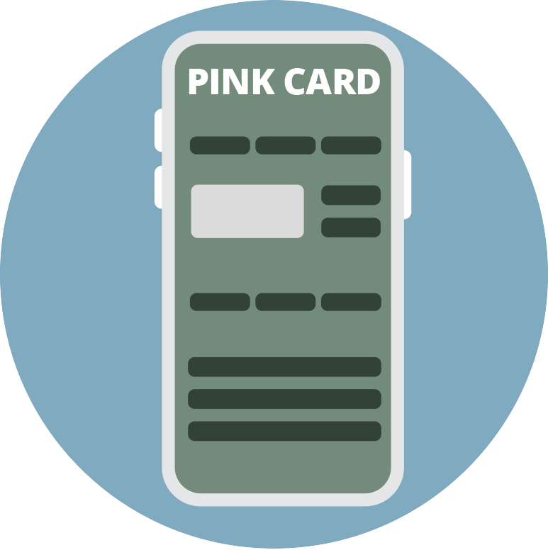 View pink card